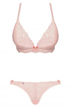 Комплект мереживний Obsessive Delicanta Set Pink 2