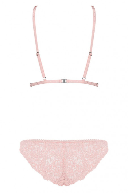 Комплект мереживний Obsessive Delicanta Set Pink