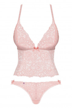 Комплект мереживний Obsessive Delicanta Top Pink 2