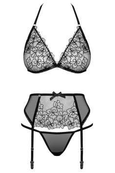 Комплект с поясом для чулок Obsessive Uniquella set 2