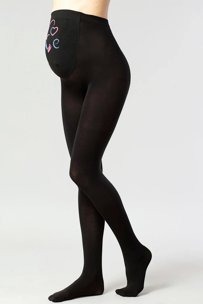 Колготки хлопковые для беременных с принтом Giulia Mama Cotton Fashion model 3