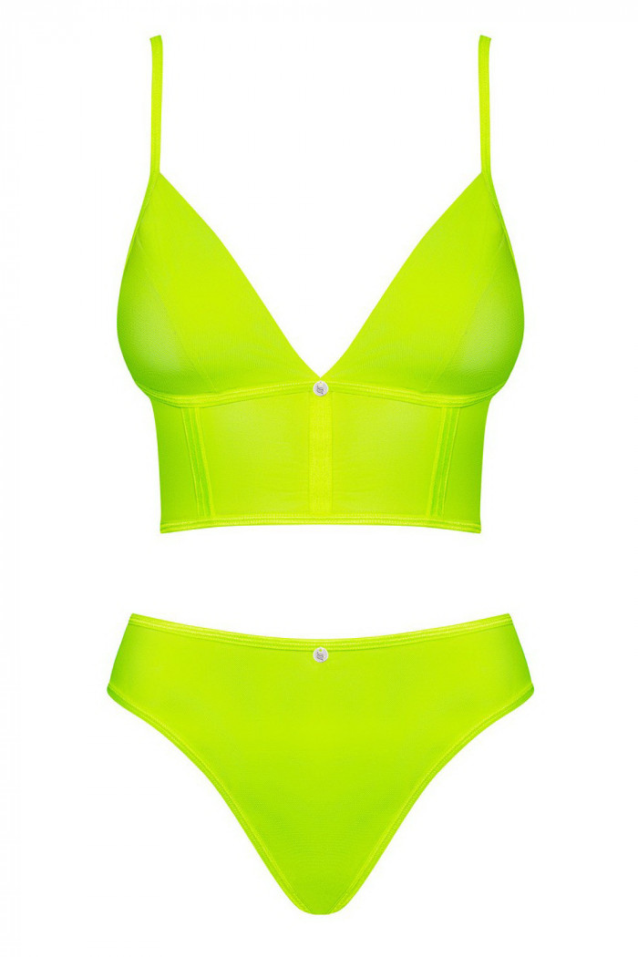 Комплект неоновый -топ с трусиками Obsessive Neonia top