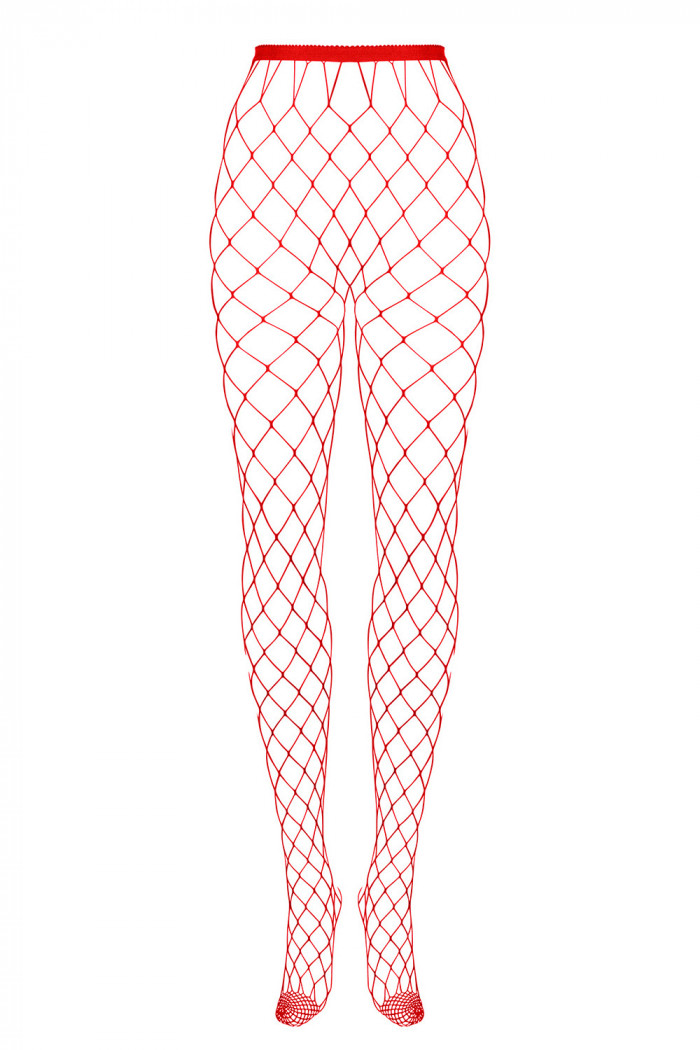 Колготки в крупну сітку Obsessive S812 Red
