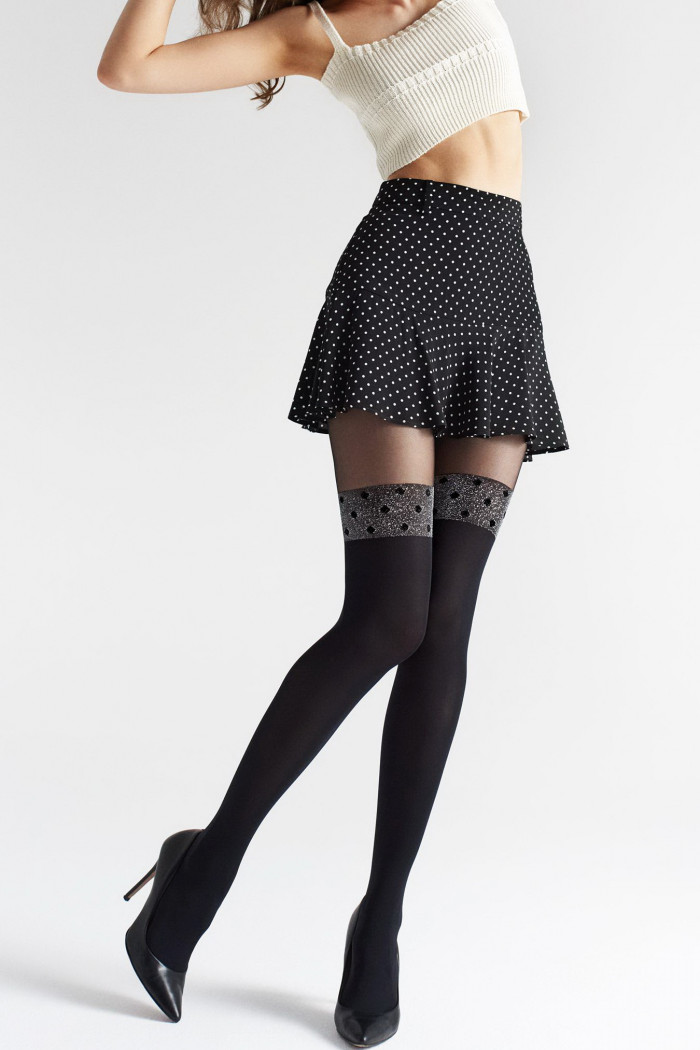 Колготки з імітацією панчіх Marilyn ZAZU W02