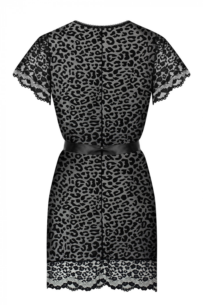 Халатик-пеньюар з мереживом Obsessive Giully peignoir