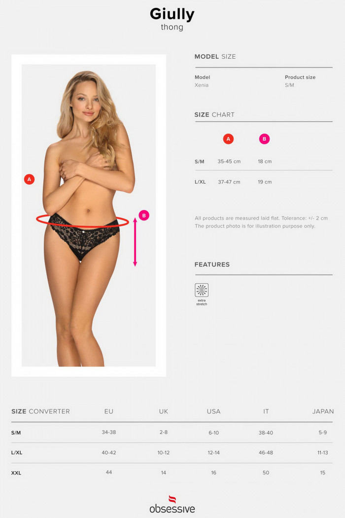 Стринги кружевные Obsessive Giully