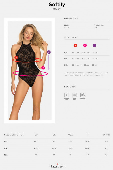 Боді напівпрозоре Obsessive Softily