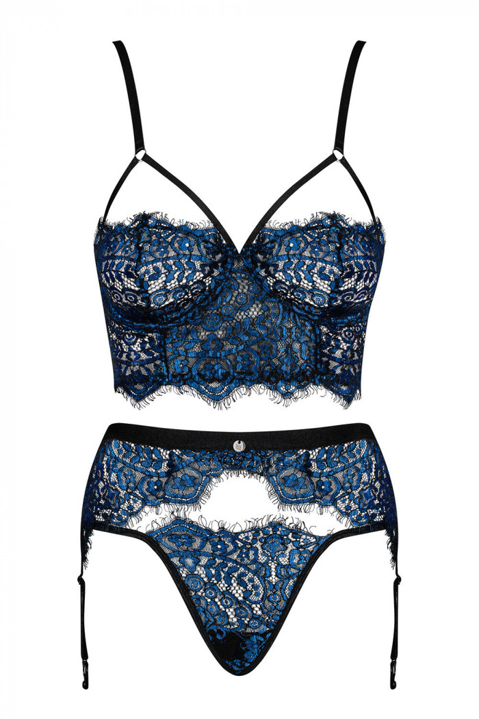 Комплект белья с поясом для чулок Obsessive Yassmyne set