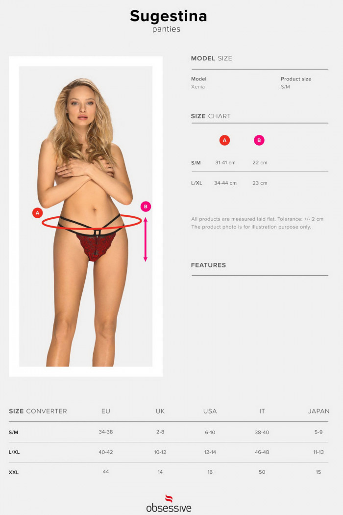 Мереживні трусики Obsessive Sugestina