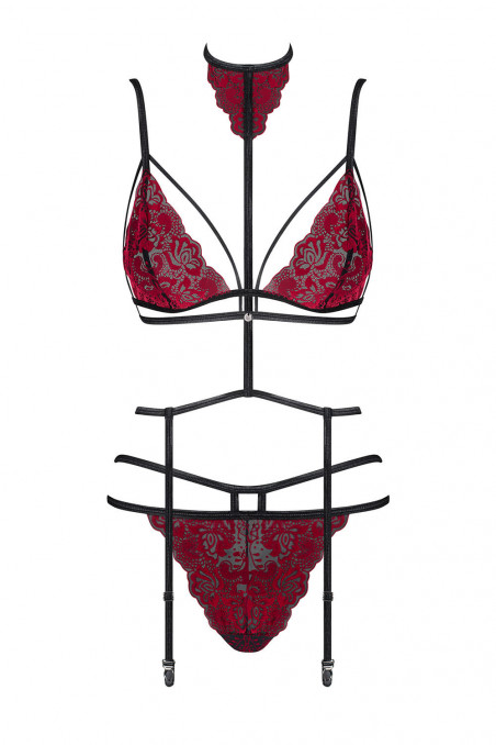 Комплект білизни з поясом для панчіх Obsessive Sugestina set