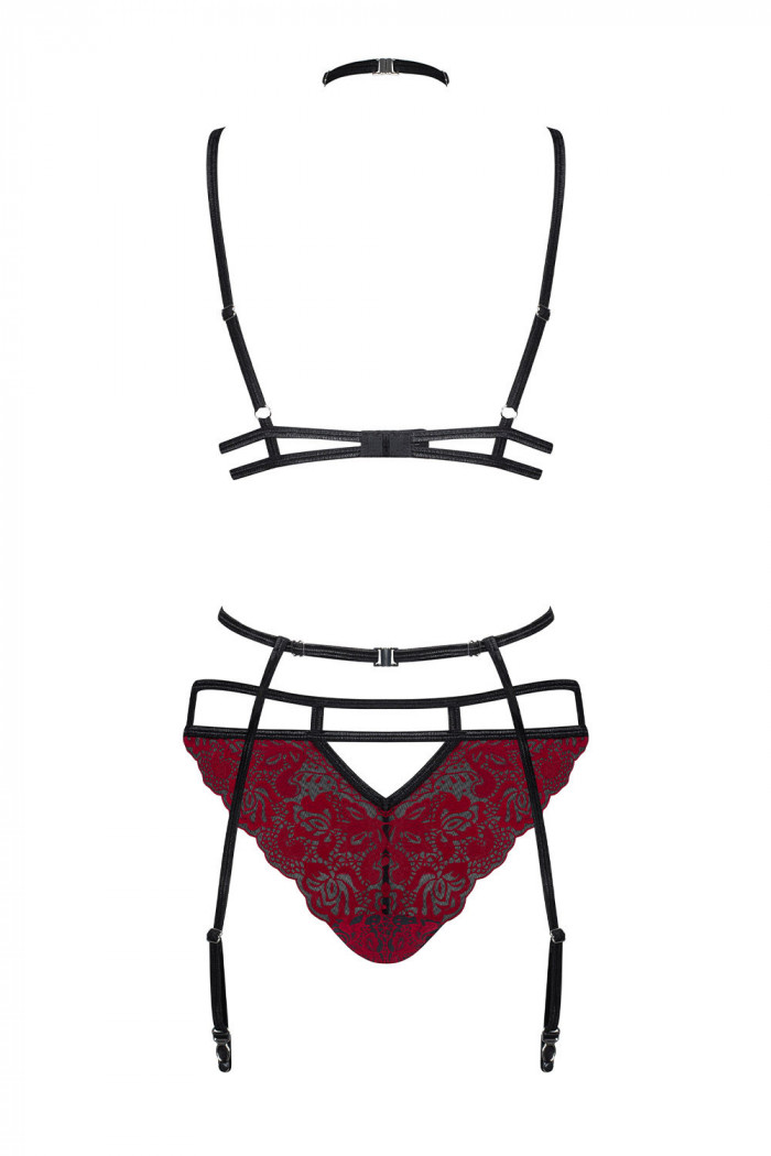 Комплект белья с поясом для чулок Obsessive Sugestina set
