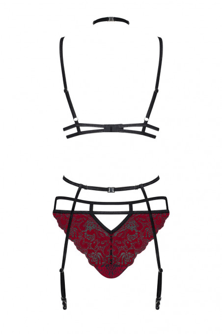 Комплект білизни з поясом для панчіх Obsessive Sugestina set