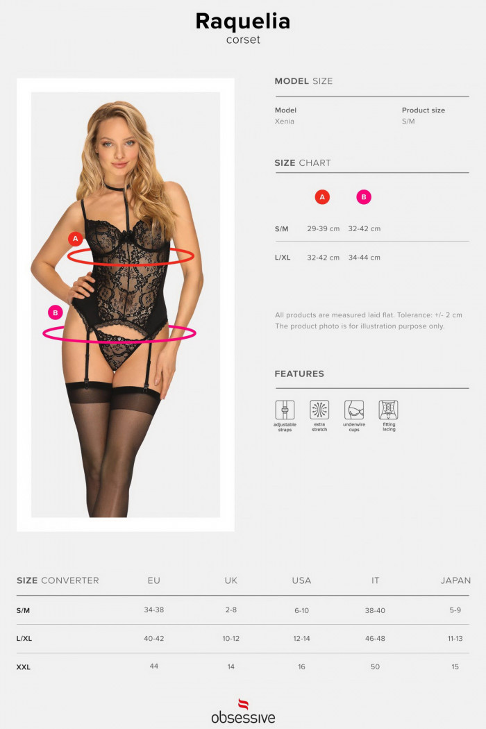 Корсет з трусиками Obsessive Raquelia corset