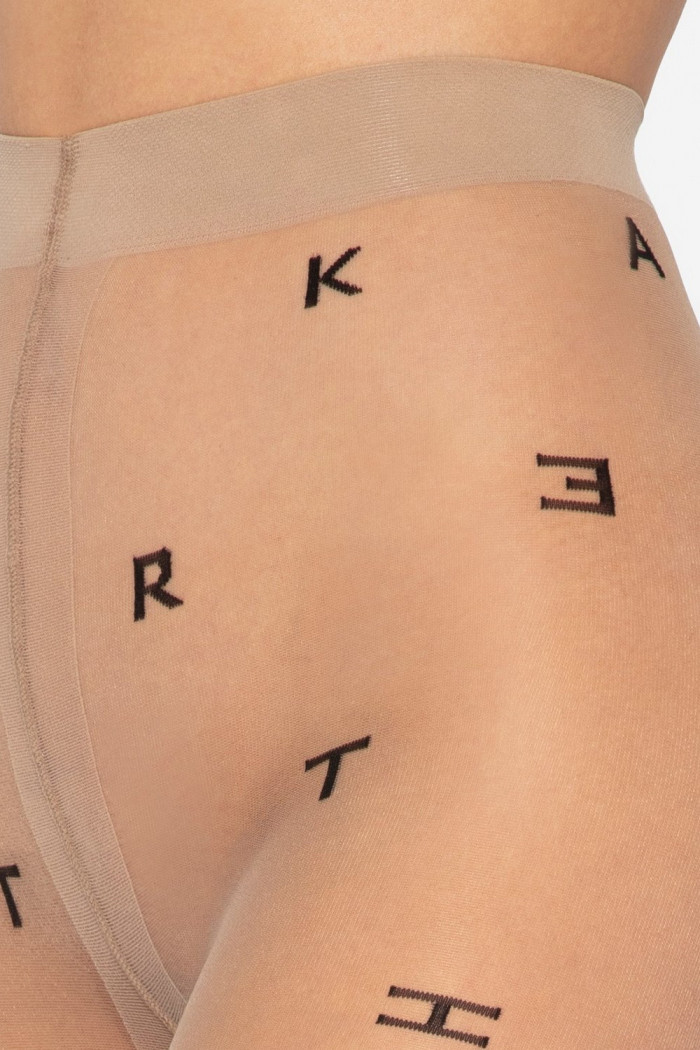 Колготки с узором "Буквы" GATTA Letters 01 20den  — Заказать онлайн с доставкой