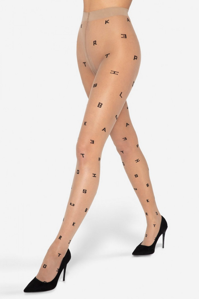 Колготки с узором "Буквы" GATTA Letters 01 20den  — Заказать онлайн с доставкой