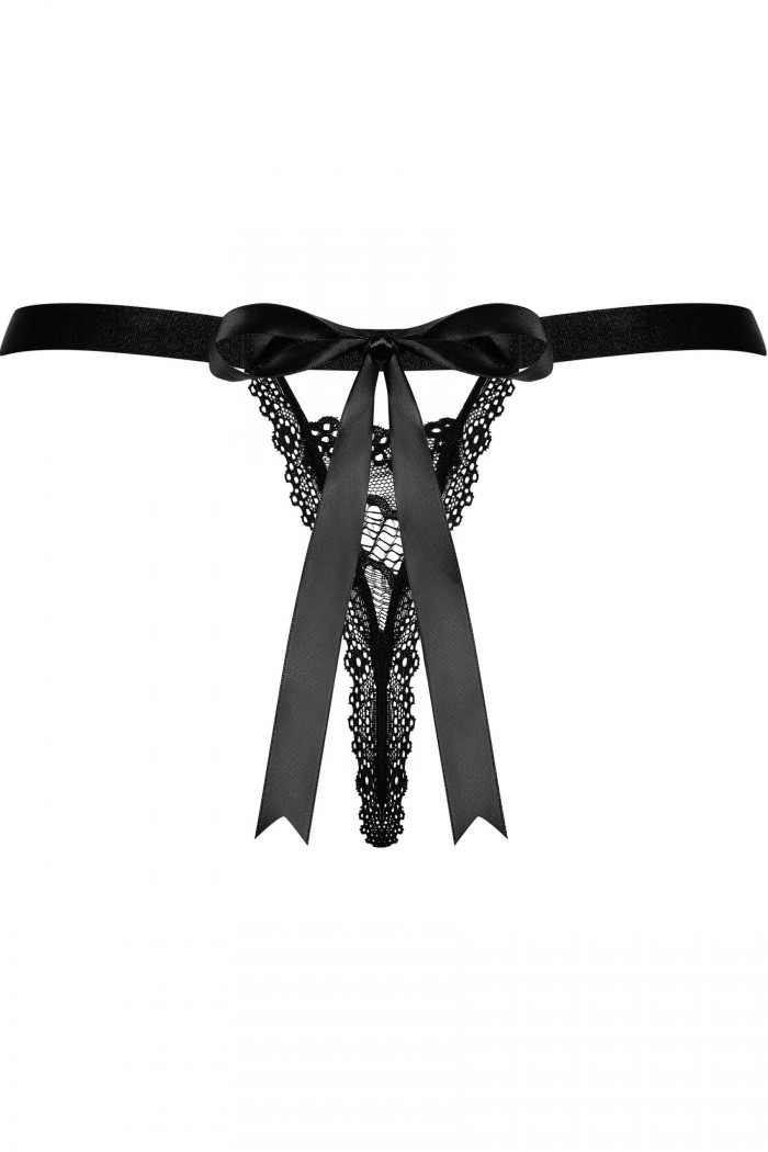 Трусики-стринг с бантом Obsessive Isabellia  — Заказать онлайн с доставкой