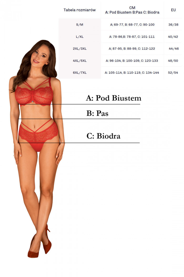 Кружевной пояс для чулок Obsessive Loventy  — Заказать онлайн с доставкой