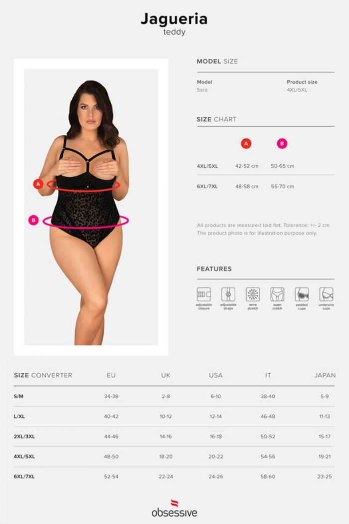 Боди большого размера с доступом Obsessive Jagueria  — Заказать онлайн с доставкой