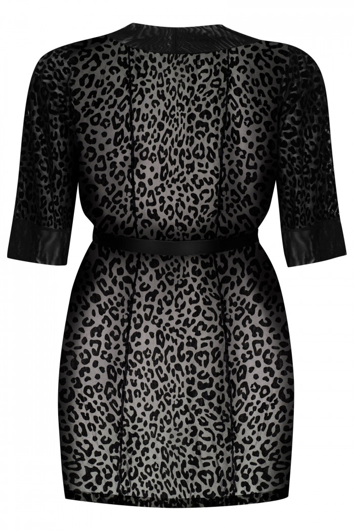 Халатик-пеньюар большого размера Obsessive Jagueria peignoir  — Заказать онлайн с доставкой