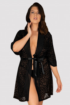 Халатик-пеньюар великого розміру Obsessive Jagueria — Купити в Dorin.shop | Ціна, Фото