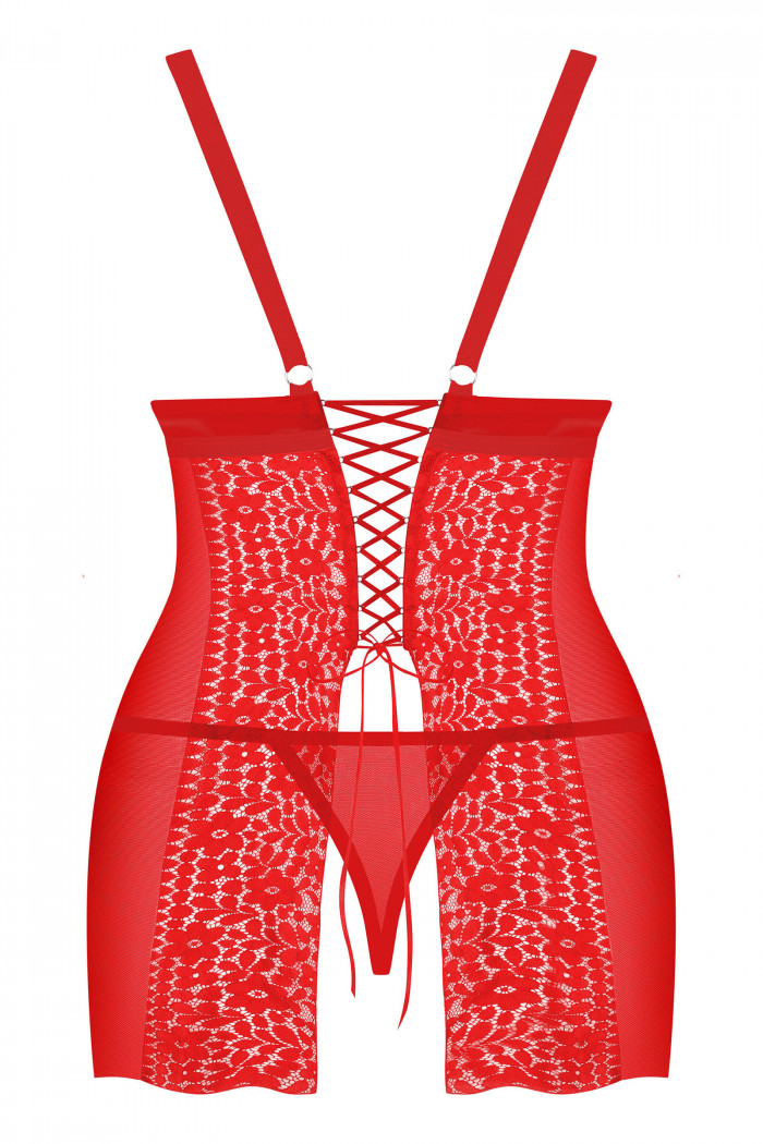 Сорочка большого размера с трусиками Obsessive Blossmina  — Заказать онлайн с доставкой