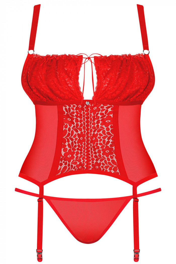 Корсет большого размера Obsessive Blossmina  — Заказать онлайн с доставкой