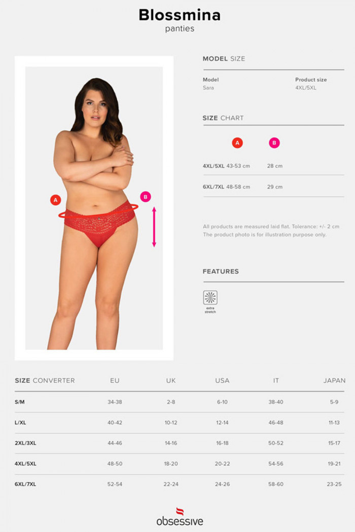 Трусики большого размера Obsessive Blossmina  — Заказать онлайн с доставкой