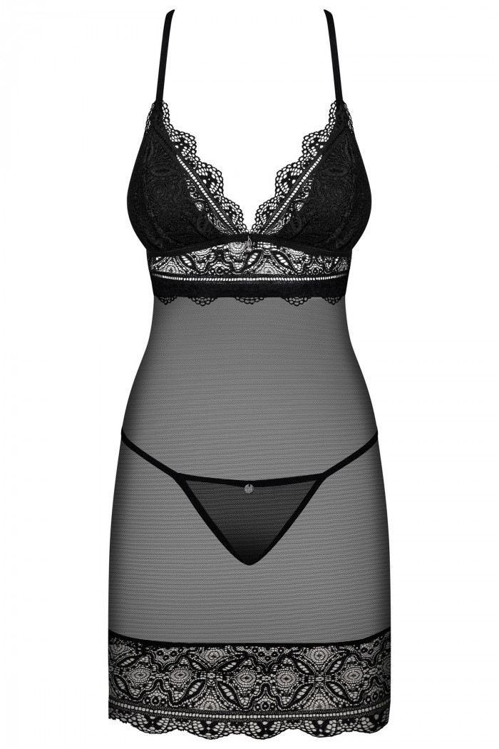Сорочка женская с трусиками Obsessive Renelia chemise  — Заказать онлайн с доставкой