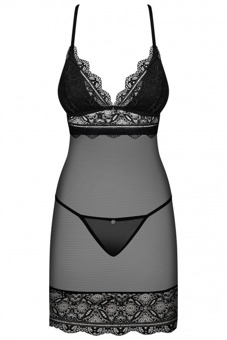 Сорочка жіноча з трусиками Obsessive Renelia chemise — Купити в Dorin.shop | Ціна, Фото