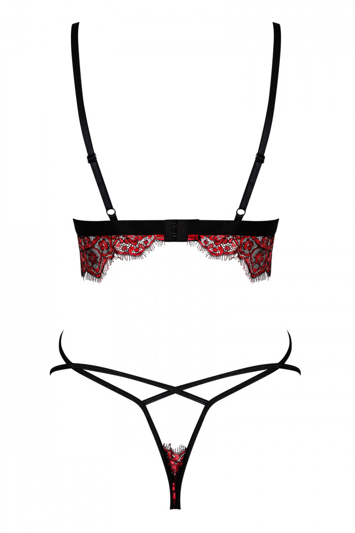 Комплект кружевной Obsessive Redessia set  — Заказать онлайн с доставкой