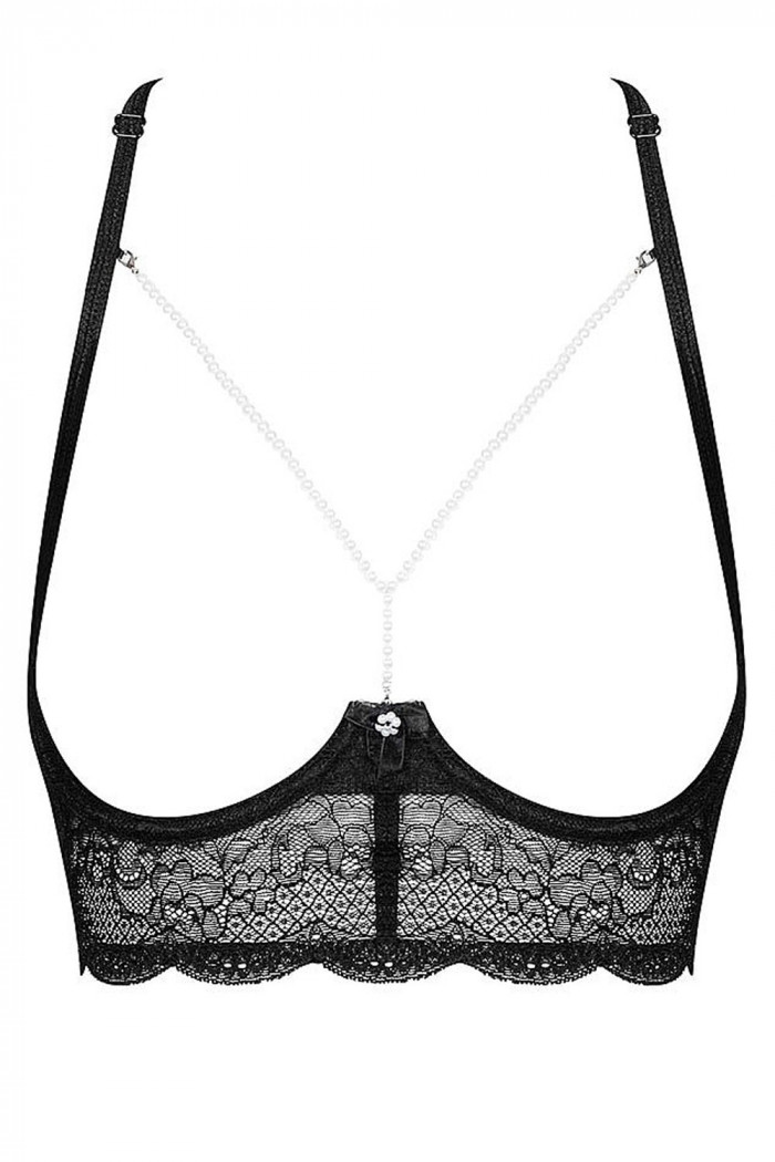 Бюстгальтер открытый Obsessive Pearlove Bra  — Заказать онлайн с доставкой