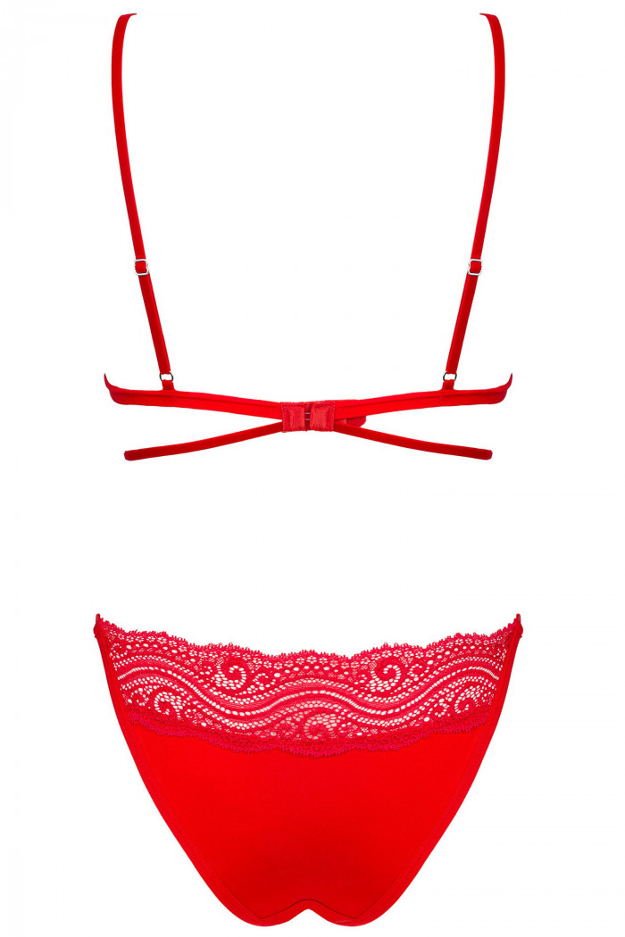 Комплект белья с ремешками Obsessive Diyosa Set Red  — Заказать онлайн с доставкой