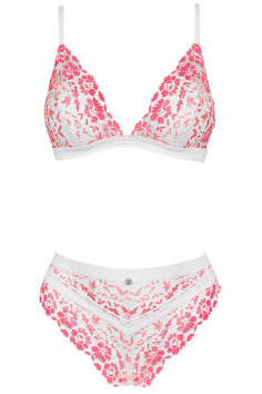 Комплект белья кружевной Obsessive Bloomys Set  — Заказать онлайн с доставкой 2
