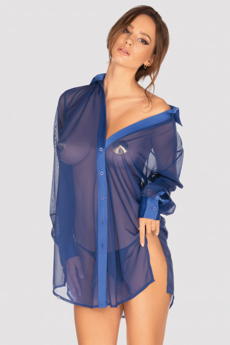 Плаття-сорочка прозора Obsessive Stellya — Купити в Dorin.shop | Ціна, Фото