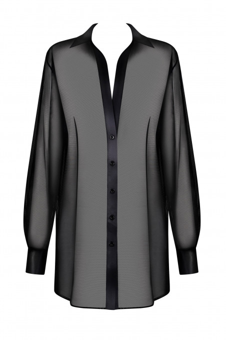 Плаття-сорочка прозора Obsessive Stellya Black — Купити в Dorin.shop | Ціна, Фото