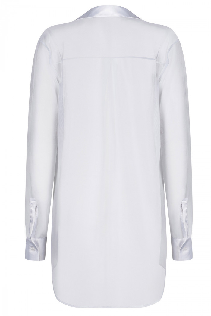 Плаття-сорочка прозора Obsessive Stellya Bianco — Купити в Dorin.shop | Ціна, Фото