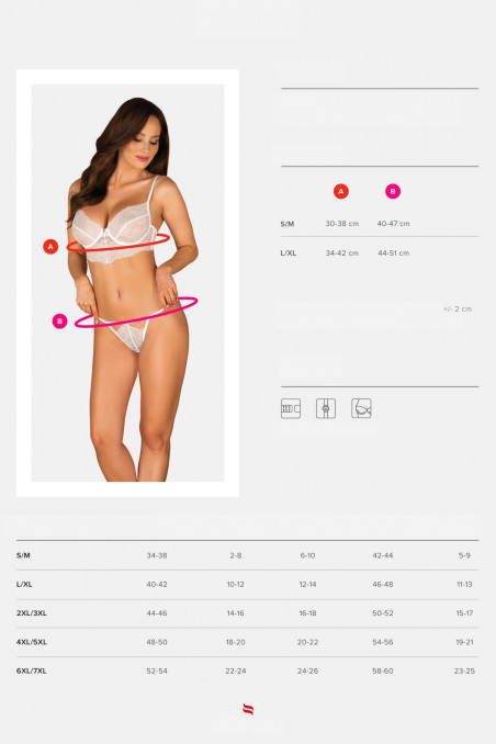 Комплект білизни Obsessive Bianelle set — Купити в Dorin.shop | Ціна, Фото