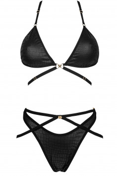 Оригинальный комплект белья с ремешками Obsessive Cobra Nive  — Заказать онлайн с доставкой 2