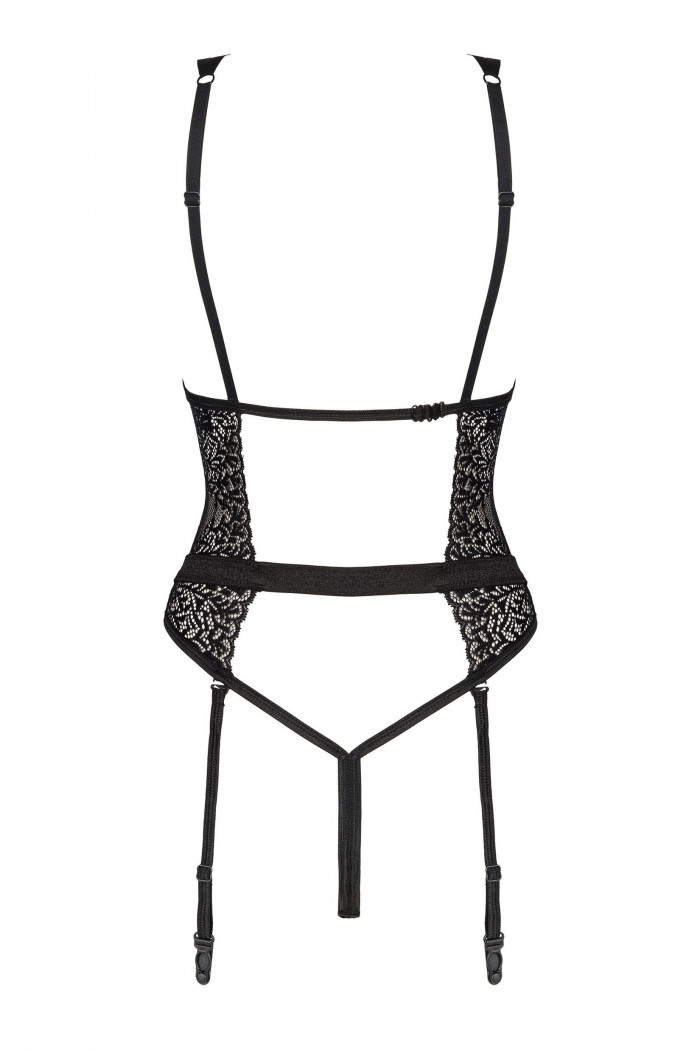 Боди прозрачное с пажами для чулок Obsessive Yaskana  — Заказать онлайн с доставкой