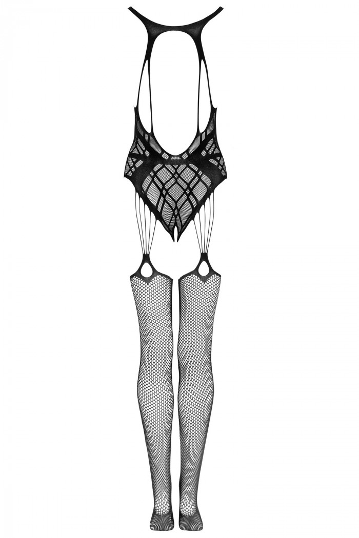 Комбинезон-сетка с вырезом Obsessive G324  — Заказать онлайн с доставкой