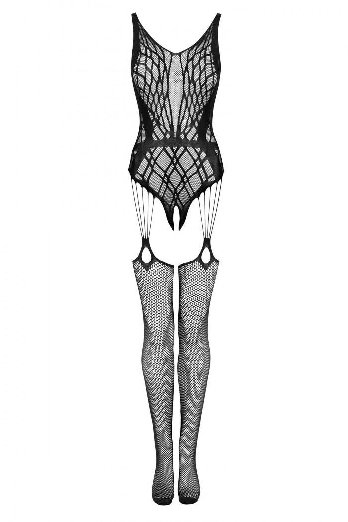 Комбинезон-сетка с вырезом Obsessive G324  — Заказать онлайн с доставкой
