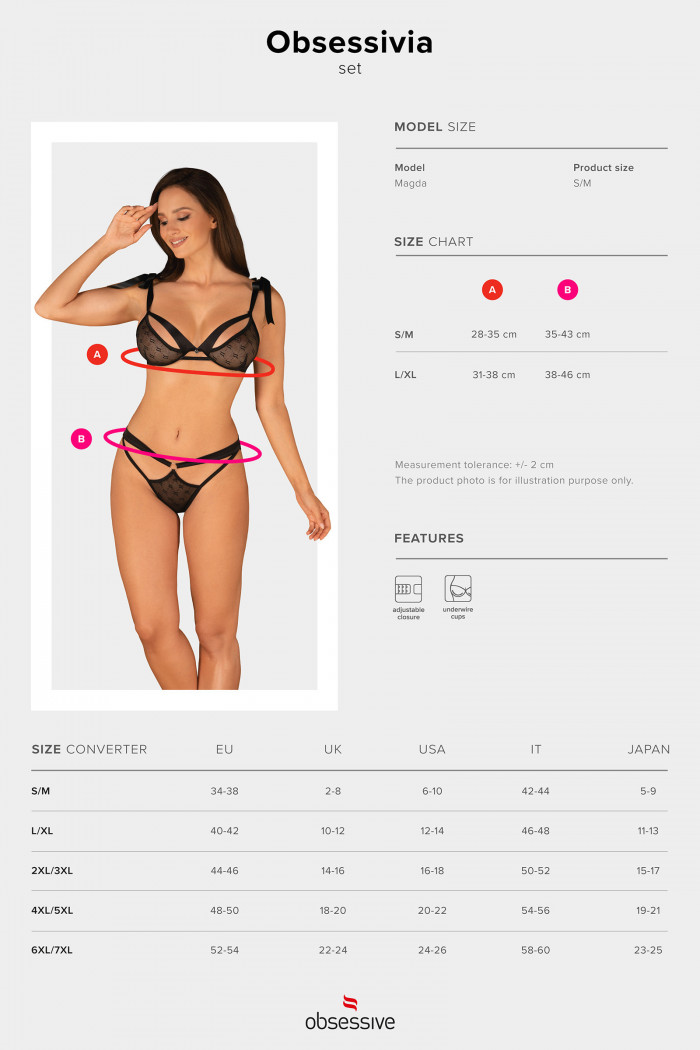 Комплект белья с принтом Obsessive Obsessivia set  — Заказать онлайн с доставкой