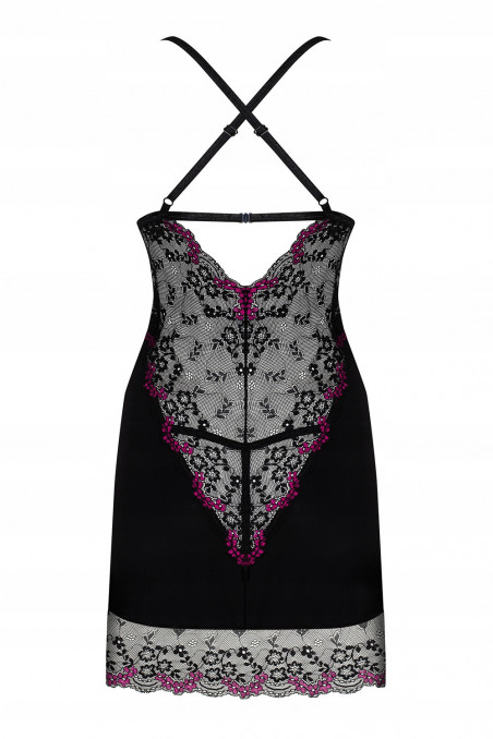 Сорочка облягаюча з трусиками Obsessive VANESSME Chemise — Купити в Dorin.shop | Ціна, Фото