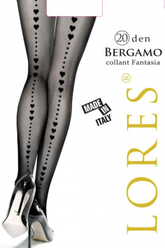 Колготки з принтом "Сердця" Lores Bergamo 20 — Купити в Dorin.shop | Ціна, Фото