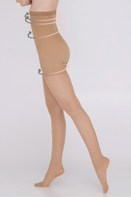 Колготки коригуючі з силіконовим поясом GIULIA Talia Control 40 — Купити в Dorin.shop | Ціна, Фото