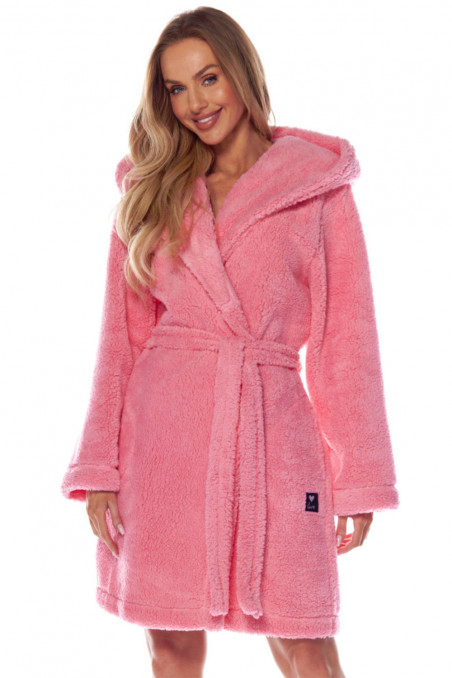 Халат женский теплый с капюшоном L&L 2215 Viola Rosa  — Заказать онлайн с доставкой