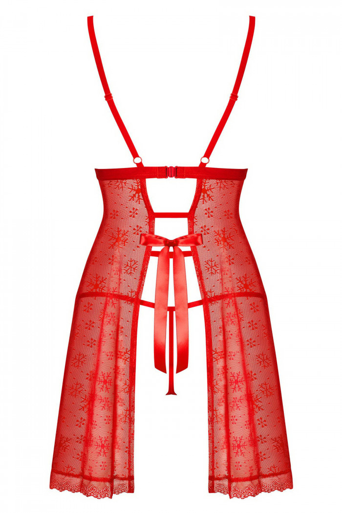 Сорочка новогодняя с трусиками Obsessive Claussica  — Заказать онлайн с доставкой
