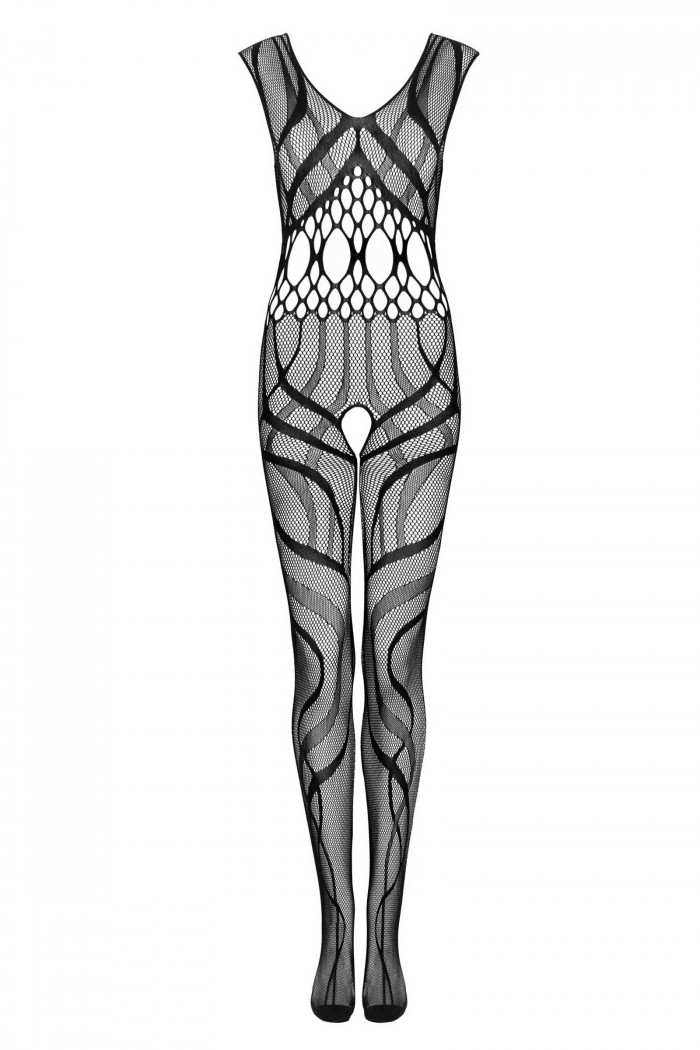 Комбинезон-сетка с вырезом Obsessive G328  — Заказать онлайн с доставкой