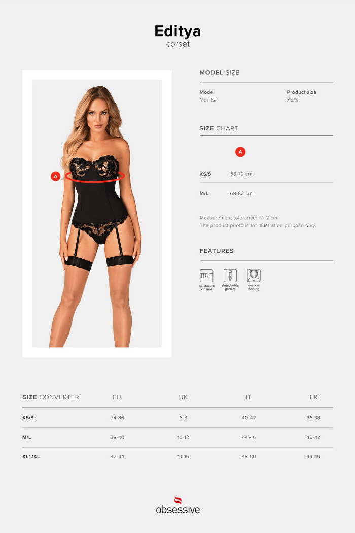 Корсет Obsessive Editya corset — Купити в Dorin.shop | Ціна, Фото