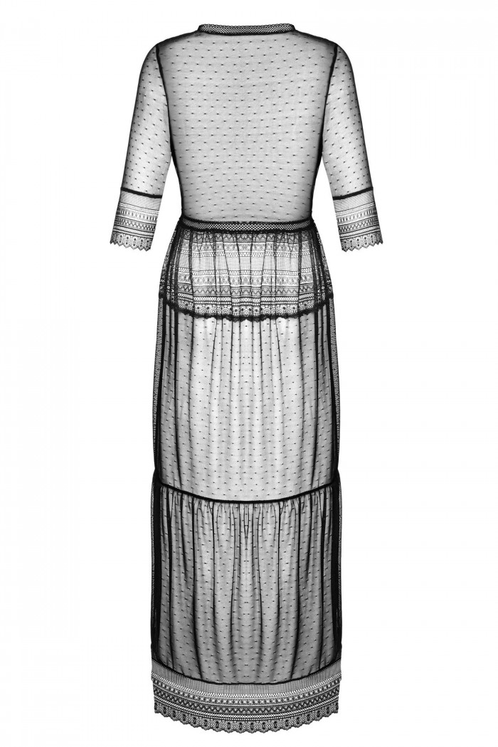 Халатик длинный прозрачный Obsessive Estiqua peignoir  — Заказать онлайн с доставкой